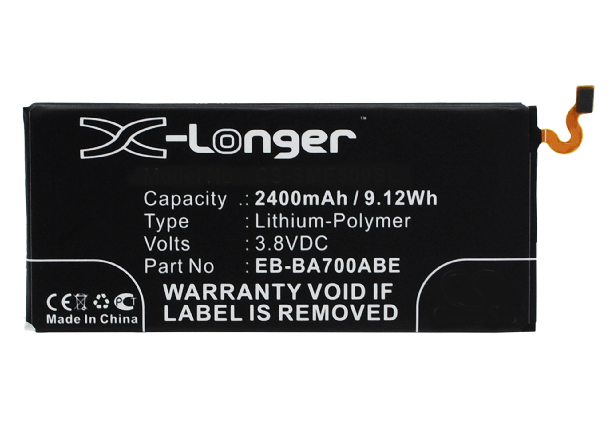 Synergy Digital Battery Compatible With Samsung EB-BE500ABA Cellphone Battery - (Li-Pol, 3.8V, 2400 mAh / 9.12Wh)