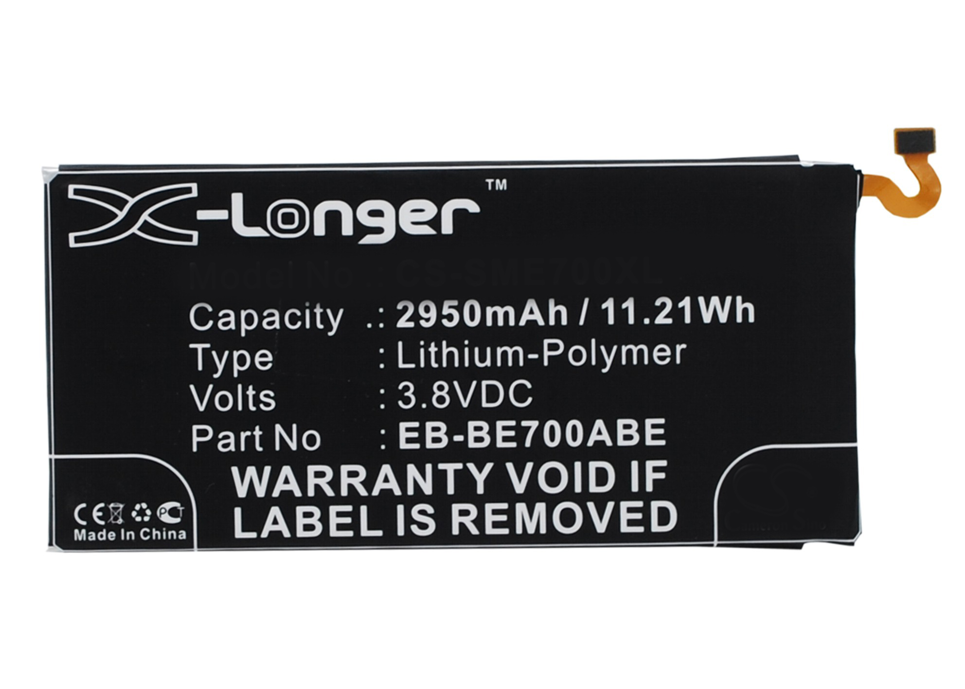 Synergy Digital Battery Compatible With Samsung EB-BE700ABE Cellphone Battery - (Li-Pol, 3.8V, 2950 mAh / 11.21Wh)