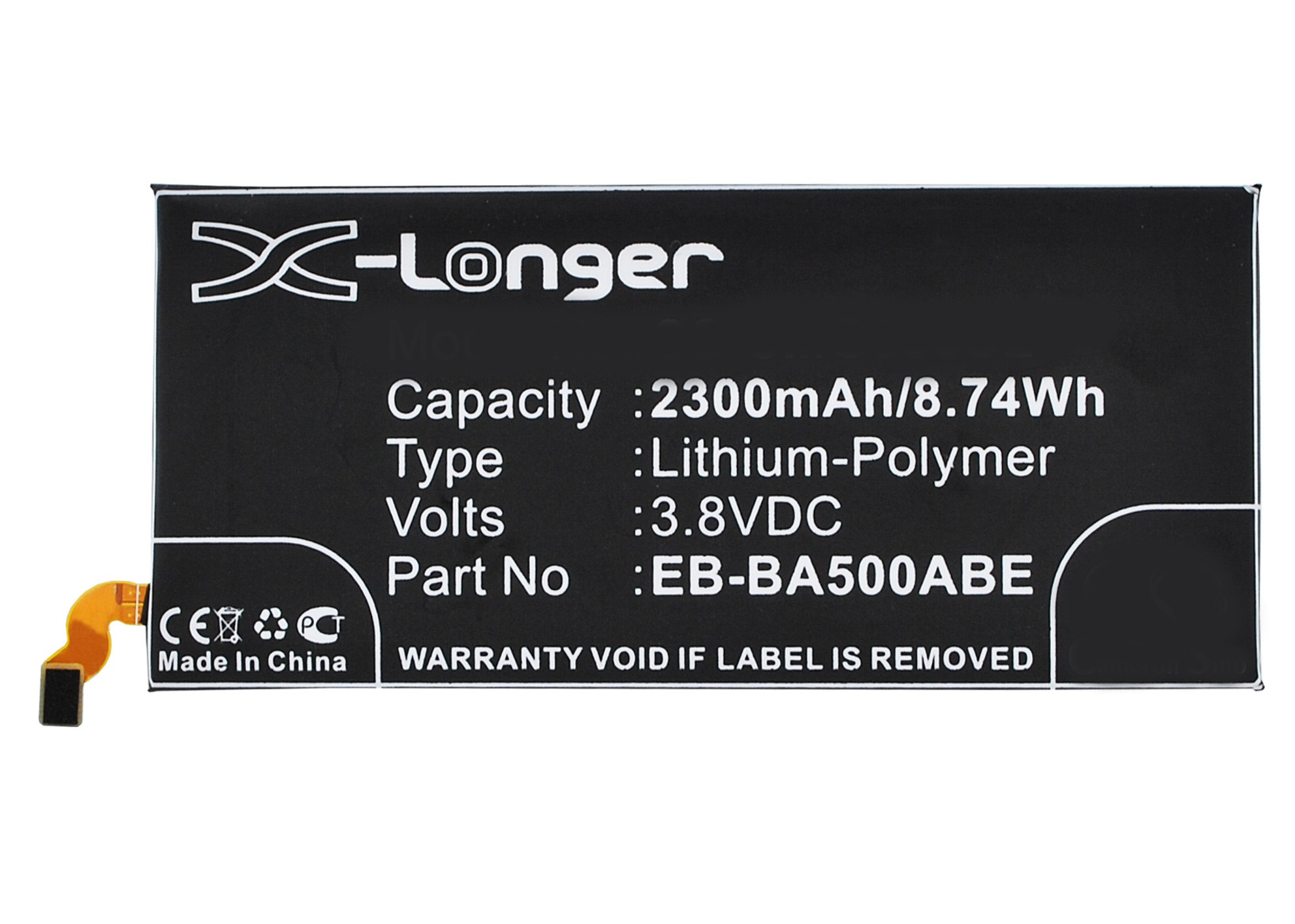 Synergy Digital Battery Compatible With Samsung EB-BA500ABE Cellphone Battery - (Li-Pol, 3.8V, 2300 mAh / 8.74Wh)