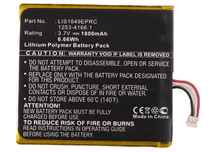 Synergy Digital Battery Compatible With Sony Ericsson 1253-4166.1 Cellphone Battery - (Li-Pol, 3.7V, 1800 mAh / 6.66Wh)