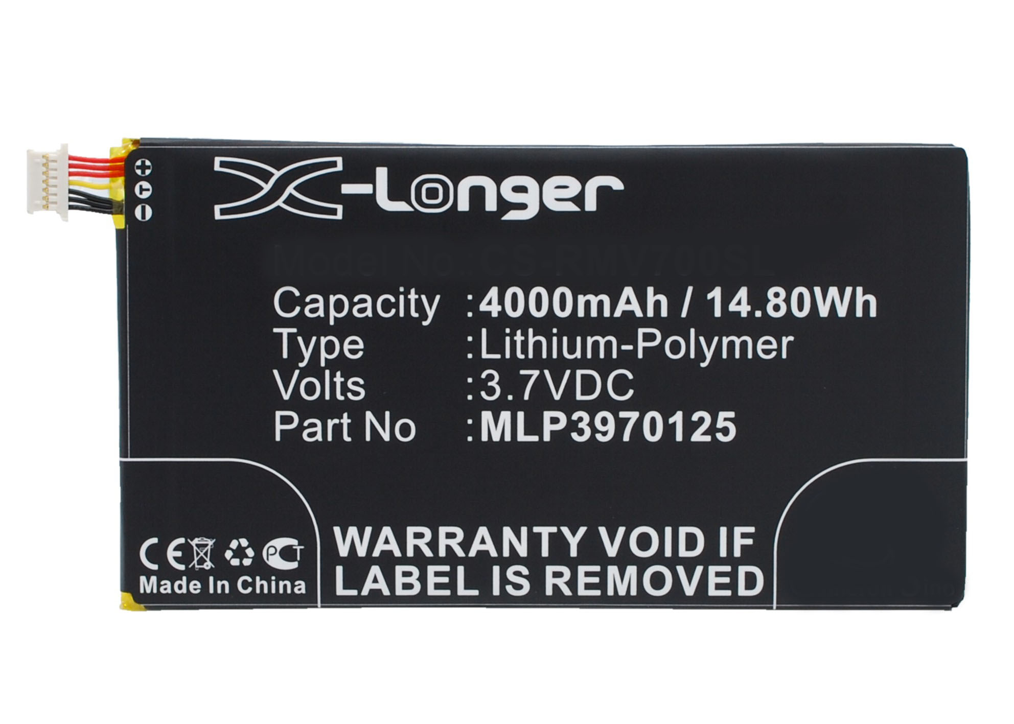 Synergy Digital Battery Compatible With Verizon MLP3970125 Cellphone Battery - (Li-Pol, 3.7V, 4000 mAh / 14.80Wh)