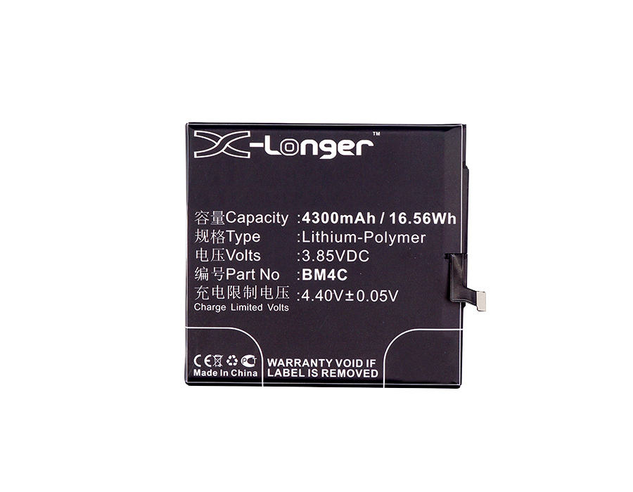 Synergy Digital Battery Compatible With Xiaomi BM4C Cellphone Battery - (Li-Pol, 3.85V, 4300 mAh / 16.56Wh)