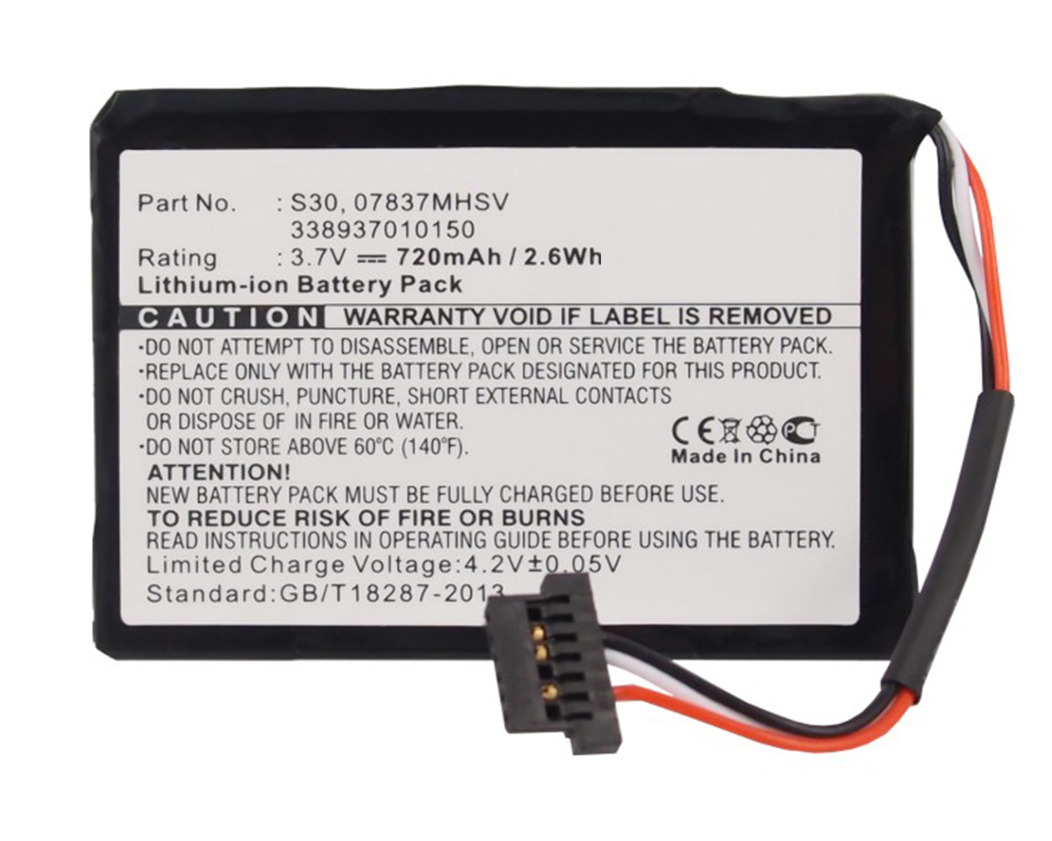 Synergy Digital GPS Battery, Compatible with Becker S30 GPS Battery (Li-ion, 3.7V, 720mAh)