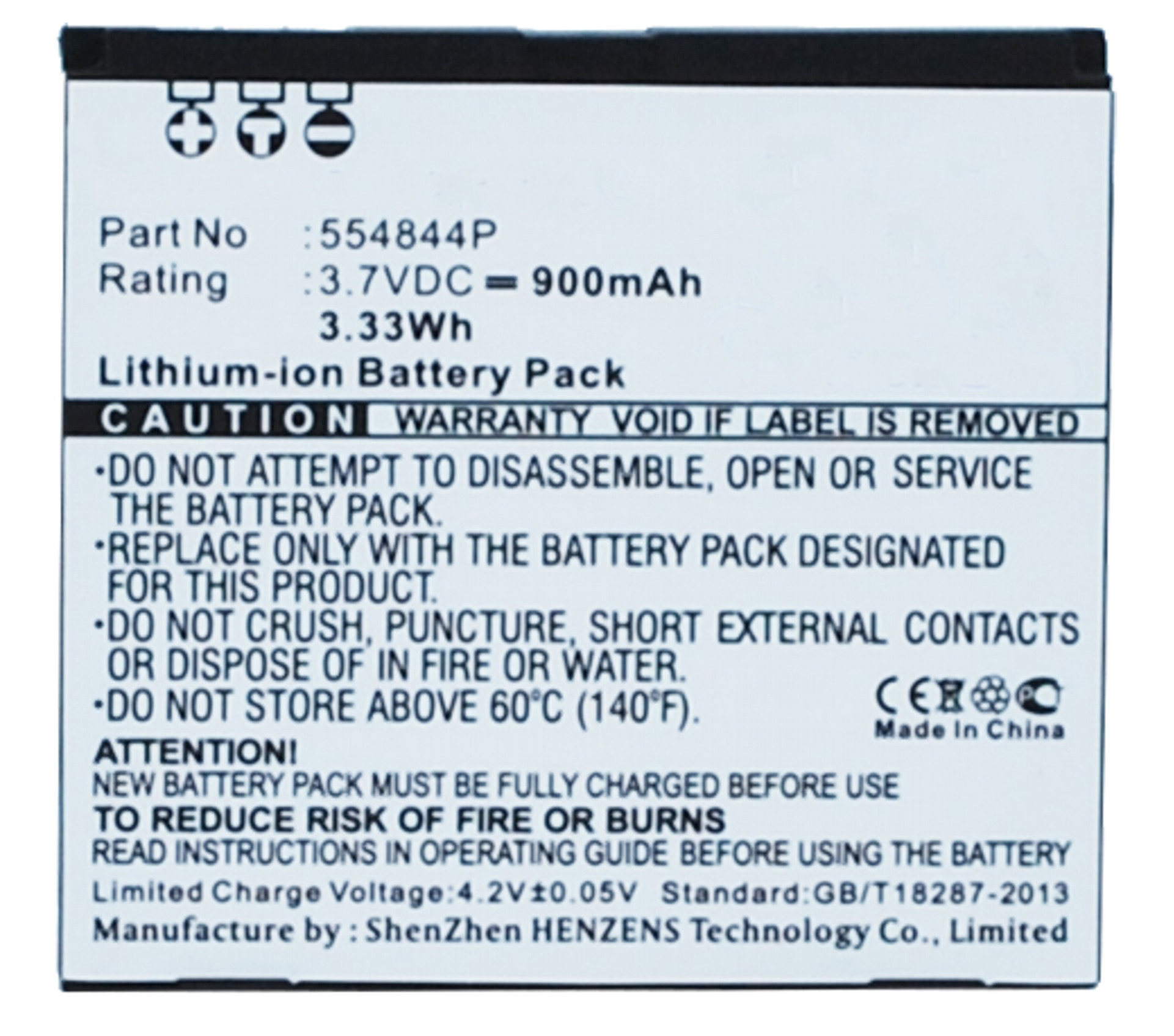 Synergy Digital GPS Battery, Compatible with Wayteq 554844P GPS Battery (Li-ion, 3.7V, 800mAh)