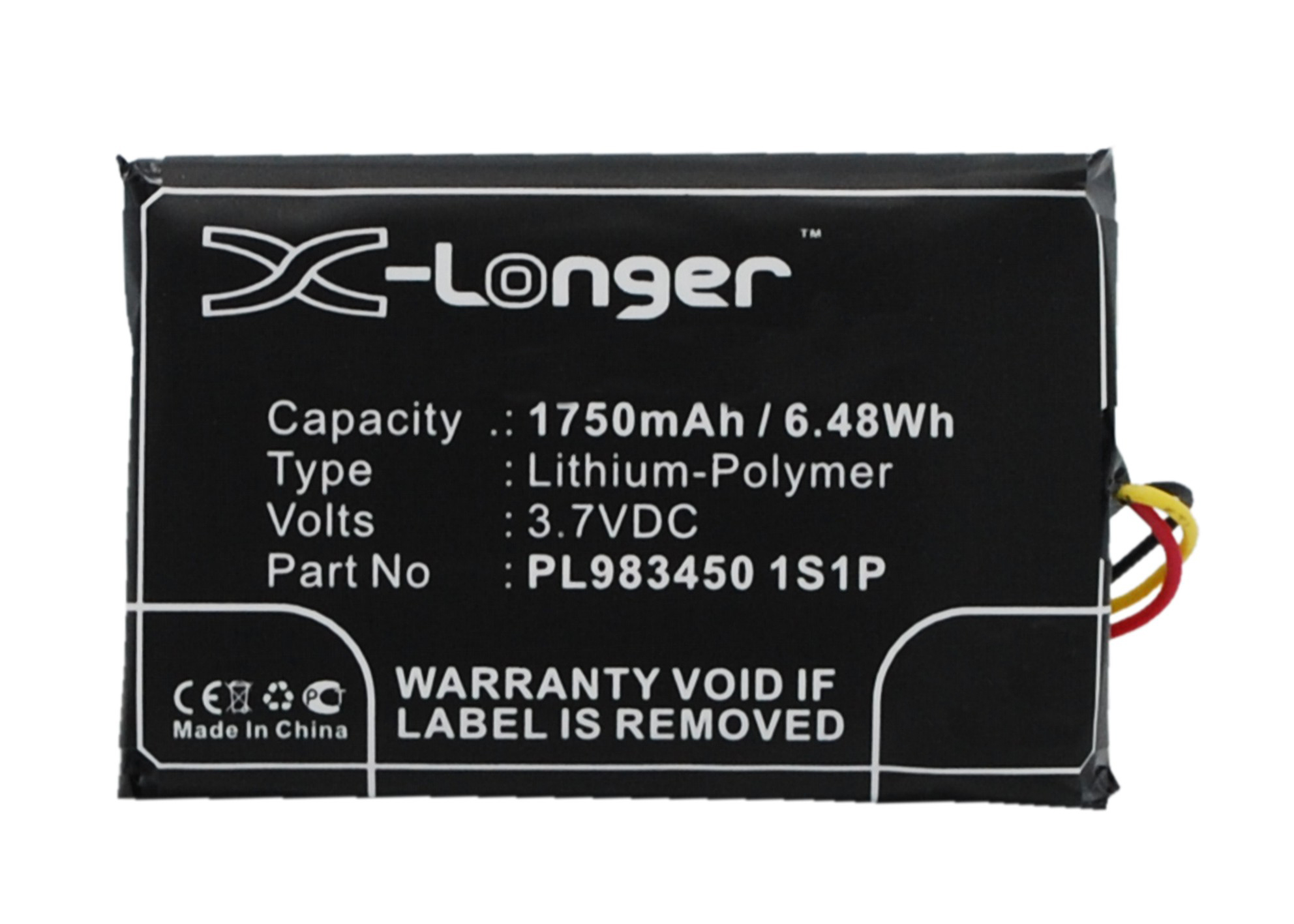 Synergy Digital GPS Battery, Compatible with Falcom PL983450 1S1P GPS Battery (Li-Pol, 3.7V, 1750mAh)