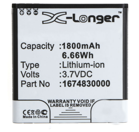 Synergy Digital Battery Compatible With Falk 1674830000 GPS Battery - (Li-Ion, 3.7V, 1800 mAh)