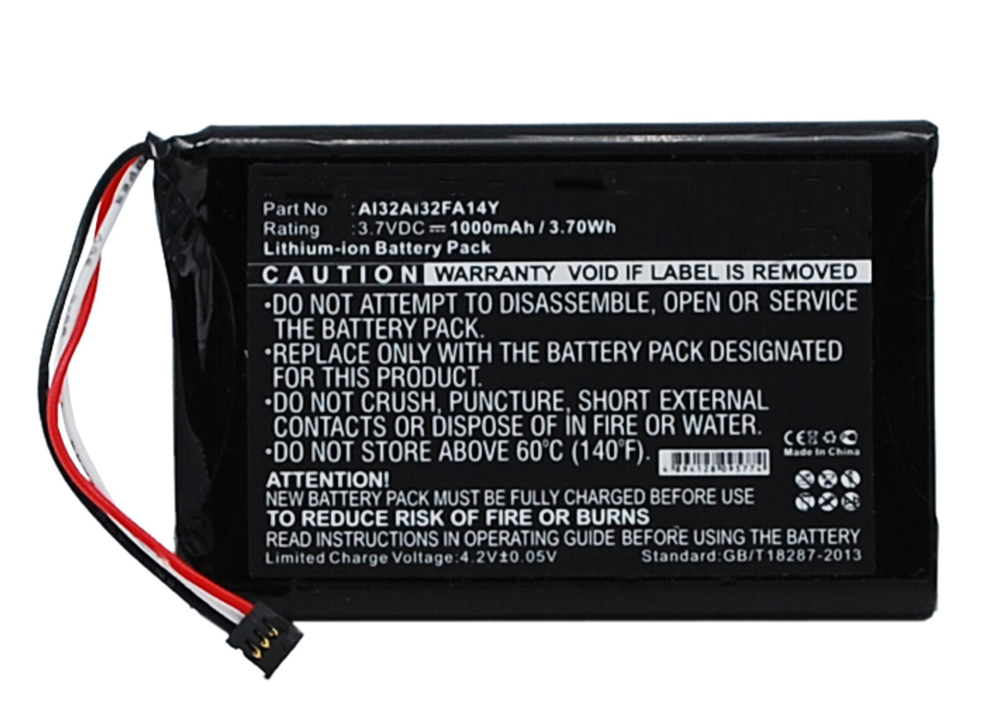 Synergy Digital Battery Compatible With Garmin AI32AI32FA14Y GPS Battery - (Li-Ion, 3.7V, 1000 mAh)