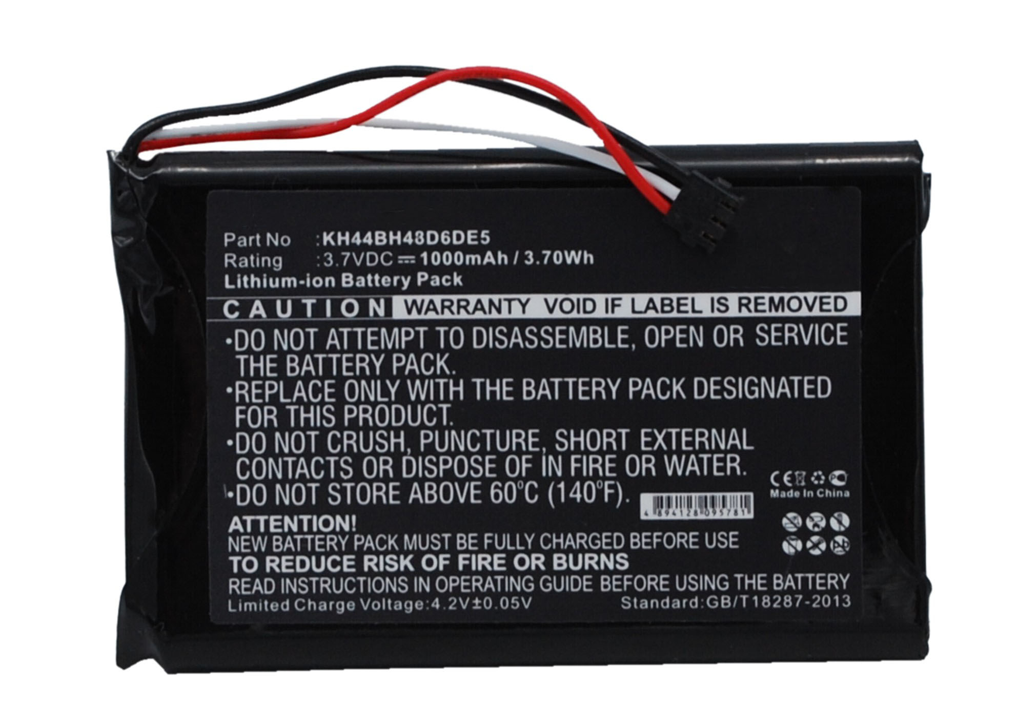 Synergy Digital GPS Battery, Compatible with Garmin KH44BH48D6DE5 GPS Battery (Li-ion, 3.7V, 1000mAh)