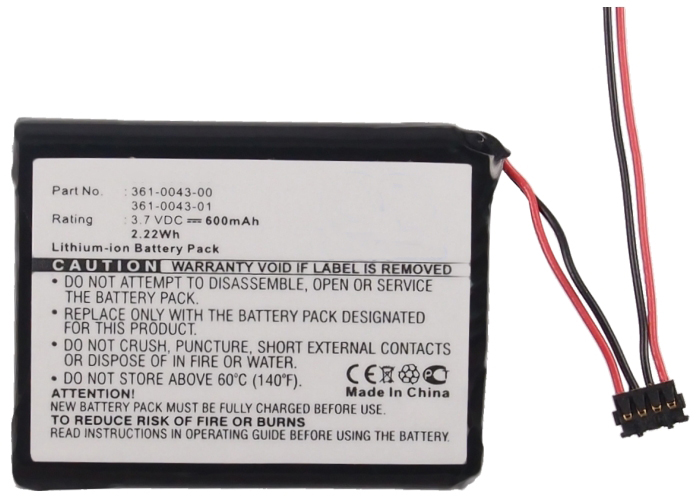 Synergy Digital GPS Battery, Compatible with Garmin 361-00043-00 GPS Battery (Li-ion, 3.7V, 600mAh)