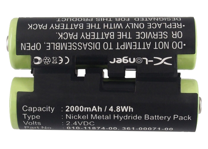 Synergy Digital Battery Compatible With Garmin 010-11874-00 GPS Battery - (Ni-MH, 2.4V, 2000 mAh)