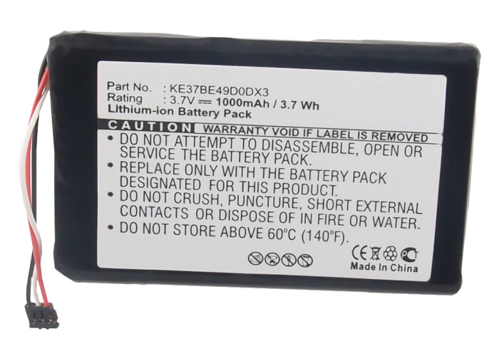 Synergy Digital Battery Compatible With Garmin KE37BE49D0DX3 GPS Battery - (Li-Ion, 3.7V, 1000 mAh)