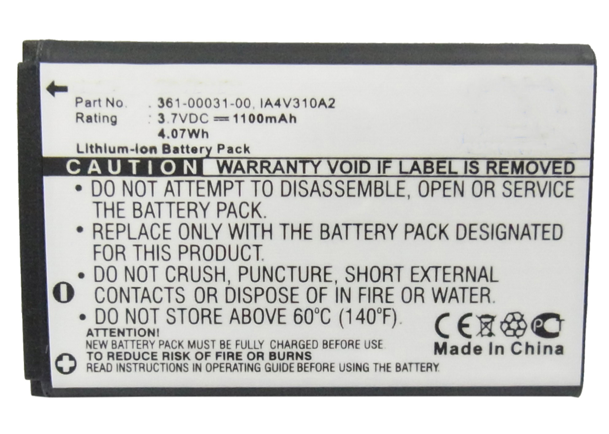 Synergy Digital GPS Battery, Compatible with Garmin 361-00030-00 GPS Battery (Li-ion, 3.7V, 1100mAh)