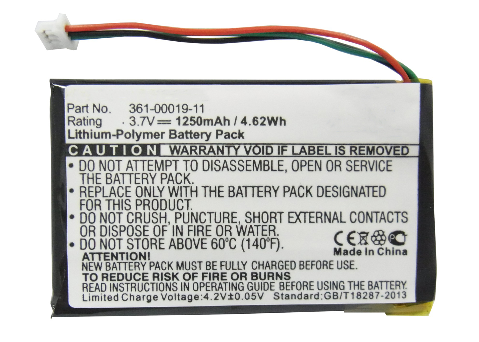 Synergy Digital Battery Compatible With Garmin 361-00019-11 GPS Battery - (Li-Pol, 3.7V, 1250 mAh)