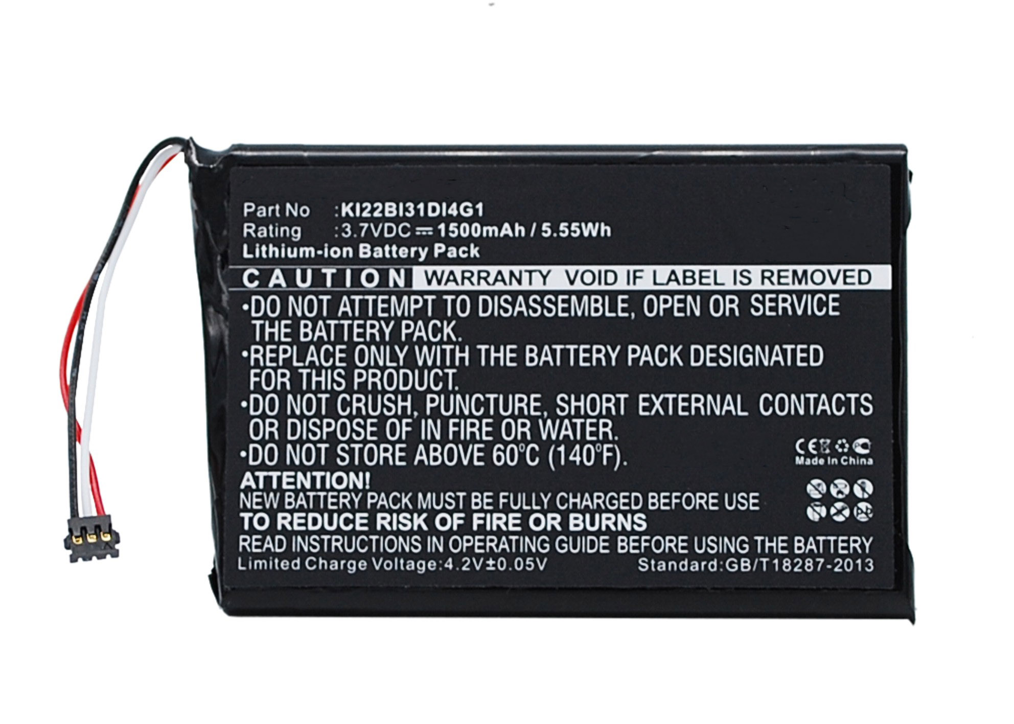 Synergy Digital GPS Battery, Compatible with Garmin KI22BI31DI4G1 GPS Battery (Li-ion, 3.7V, 1500mAh)