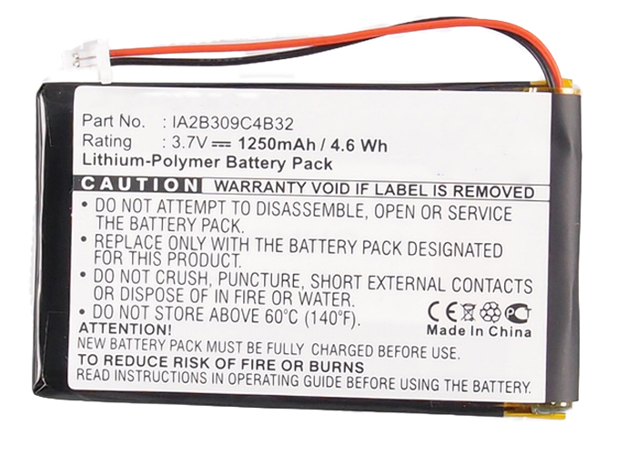 Synergy Digital GPS Battery, Compatible with Garmin 361-00019-02 GPS Battery (Li-Pol, 3.7V, 1250mAh)