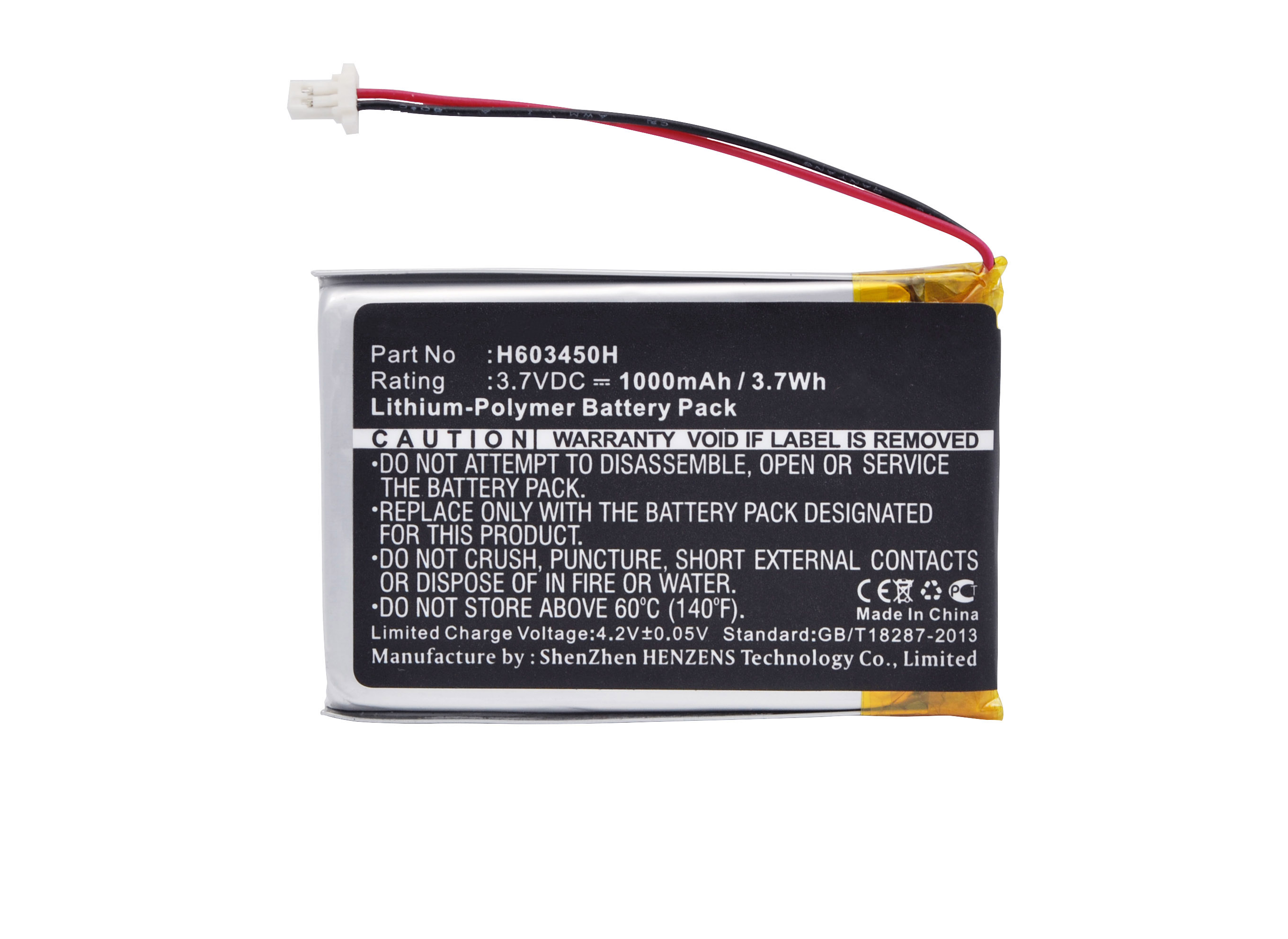 Synergy Digital Battery Compatible With IZZO H603450H GPS Battery - (Li-Pol, 3.7V, 1000 mAh)
