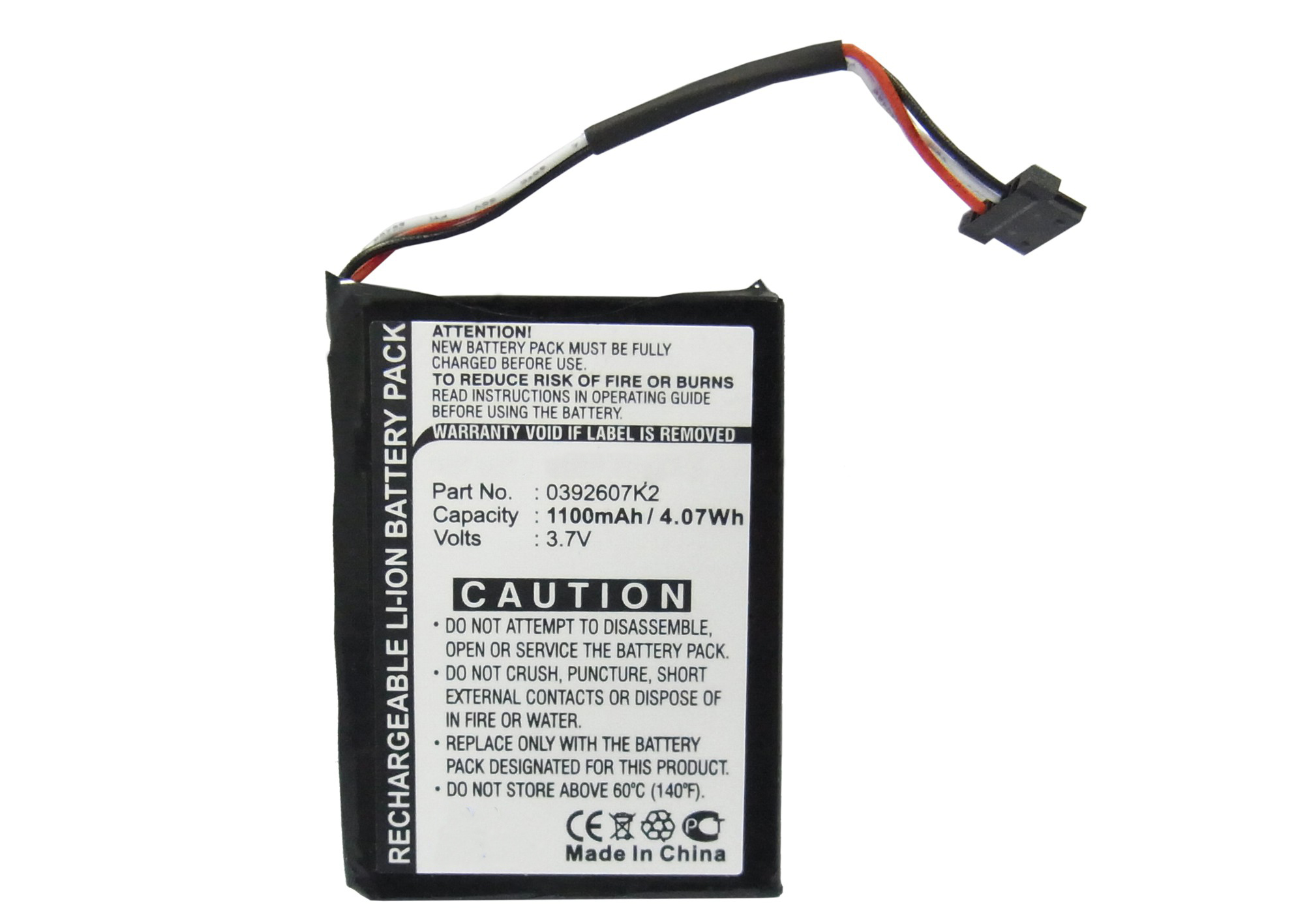 Synergy Digital Battery Compatible With Magellan 0392607k2 GPS Battery - (Li-Ion, 3.7V, 1100 mAh)