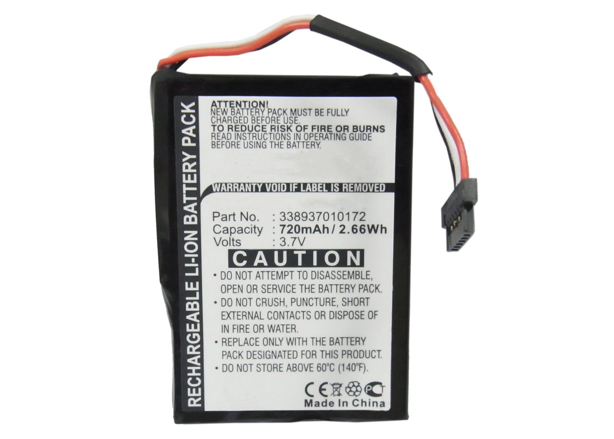 Synergy Digital GPS Battery, Compatible with Magellan 338937010172 GPS Battery (Li-ion, 3.7V, 720mAh)