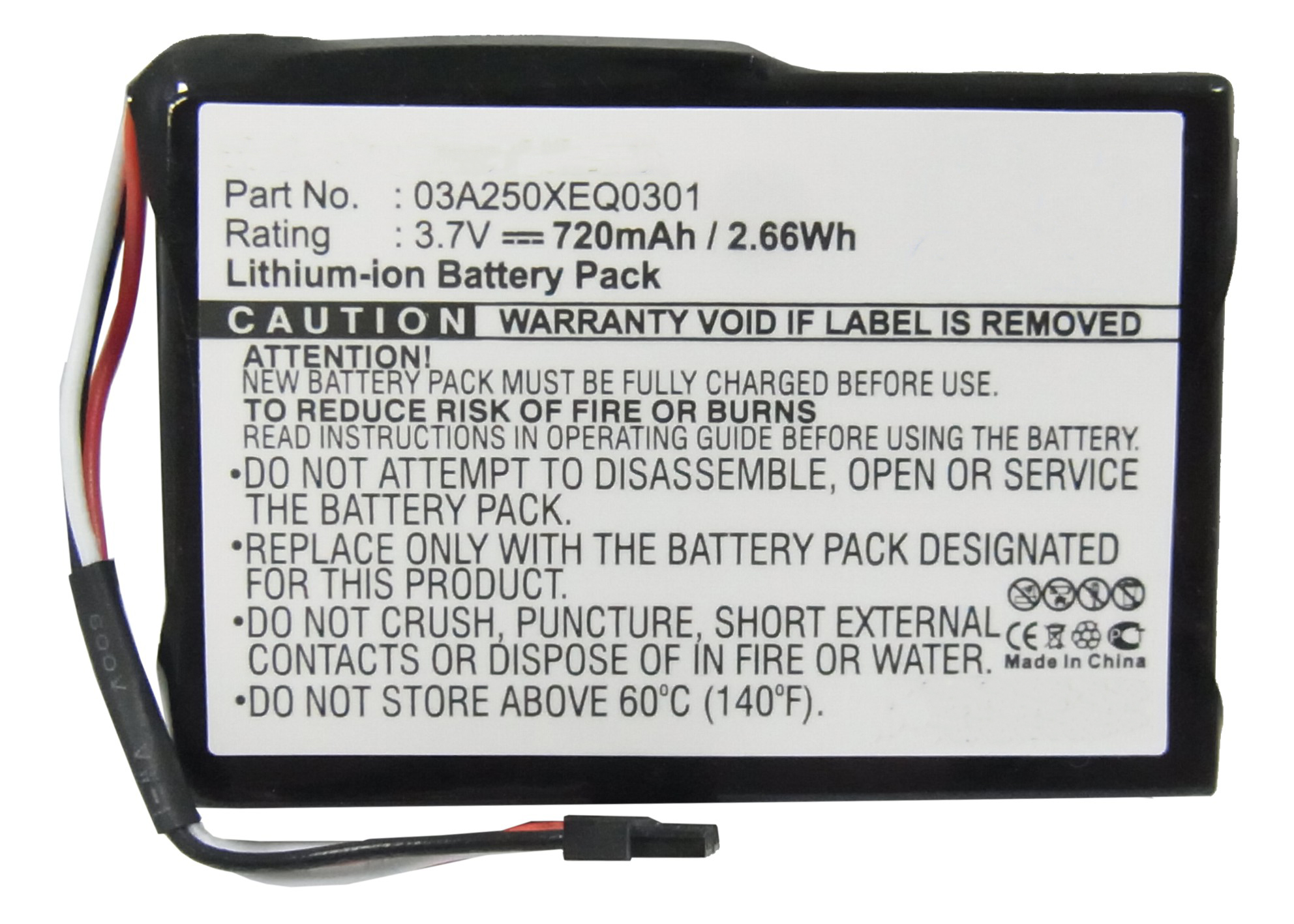 Synergy Digital GPS Battery, Compatible with Magellan 03A250XEQ0301 GPS Battery (Li-ion, 3.7V, 720mAh)