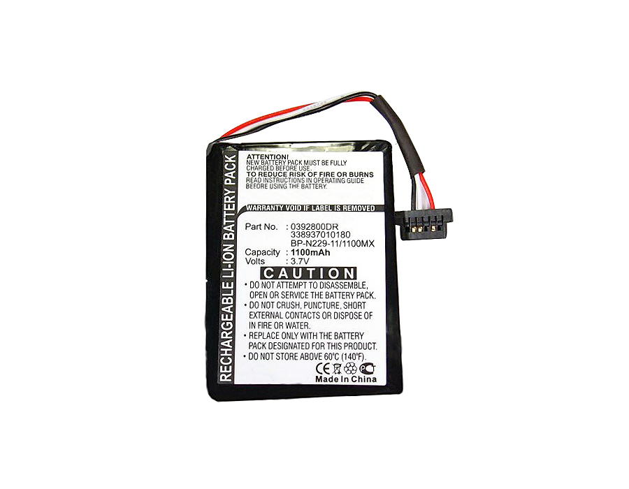 Synergy Digital Battery Compatible With Mitac 338937010180 GPS Battery - (Li-Ion, 3.7V, 1100 mAh)