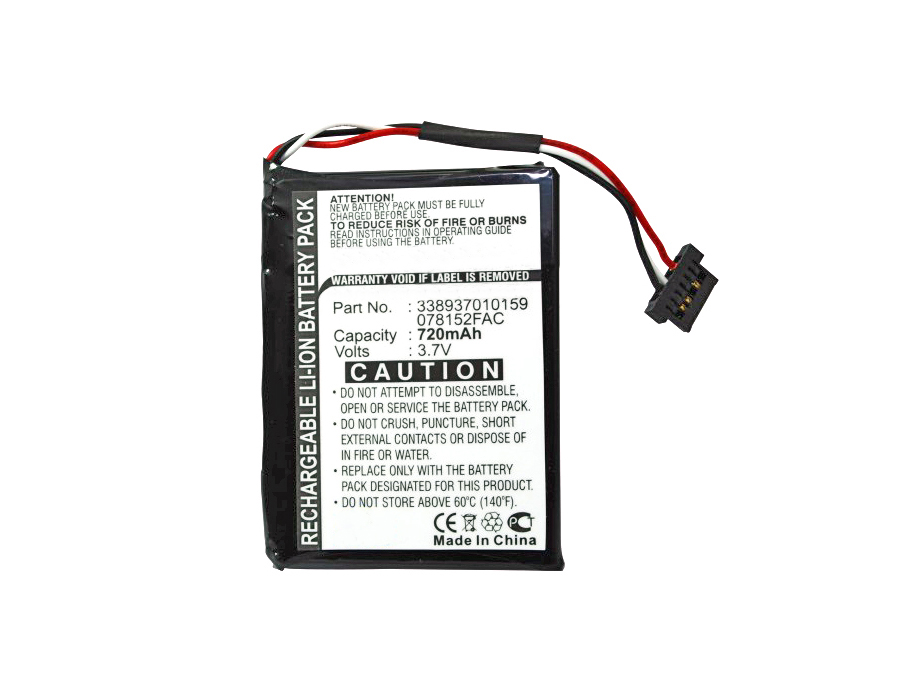 Synergy Digital Battery Compatible With Mitac 338937010159 GPS Battery - (Li-Ion, 3.7V, 720 mAh)