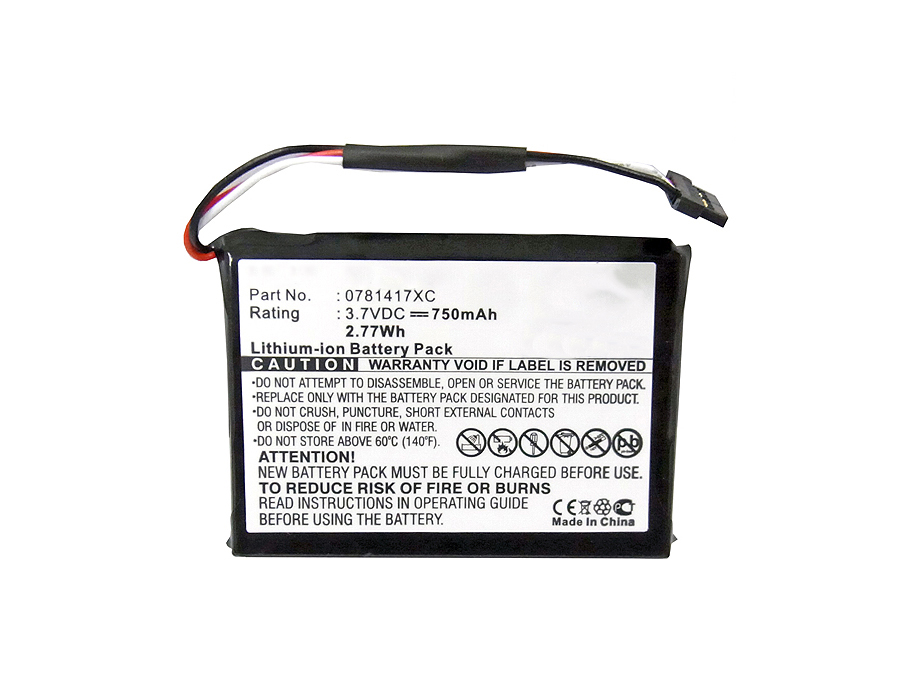 Synergy Digital GPS Battery, Compatible with Mitac 0781417XC GPS Battery (Li-ion, 3.7V, 750mAh)