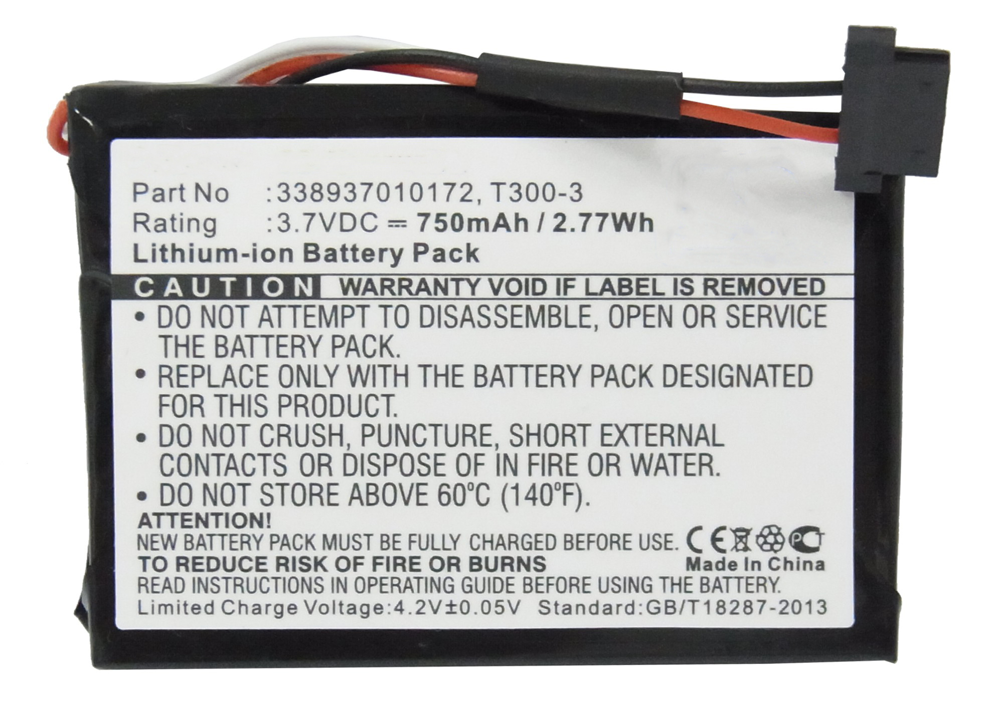 Synergy Digital GPS Battery, Compatible with Mitac 338937010172 GPS Battery (Li-ion, 3.7V, 750mAh)