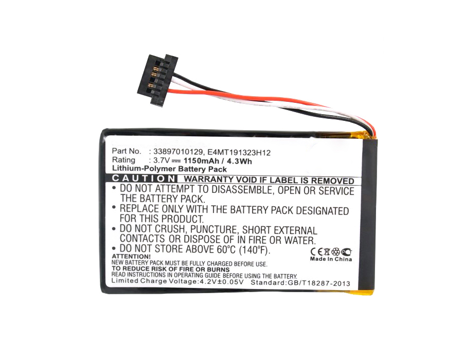 Synergy Digital GPS Battery, Compatible with Mitac 33897010129 GPS Battery (Li-Pol, 3.7V, 1150mAh)