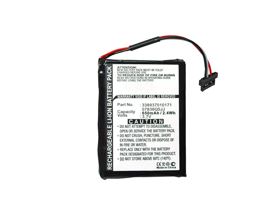 Synergy Digital GPS Battery, Compatible with Navman 338937010171 GPS Battery (Li-ion, 3.7V, 650mAh)