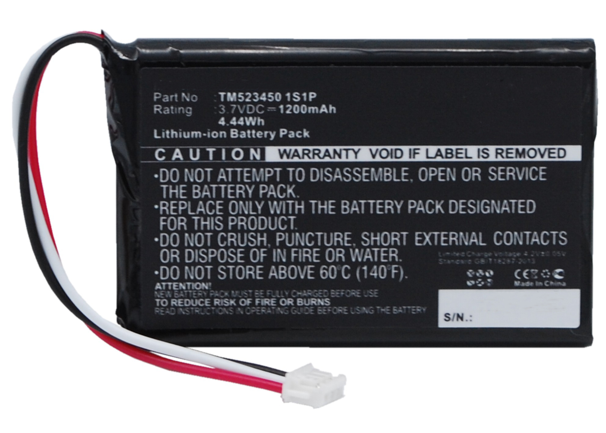 Synergy Digital Battery Compatible With PHAROS TM5234501S1P GPS Battery - (Li-Ion, 3.7V, 1200 mAh)