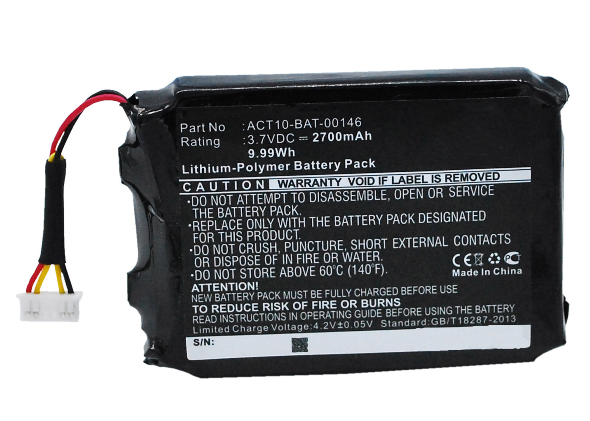 Synergy Digital GPS Battery, Compatible with Satmap 1S2PE583759-02X GPS Battery (Li-Pol, 3.7V, 2700mAh)