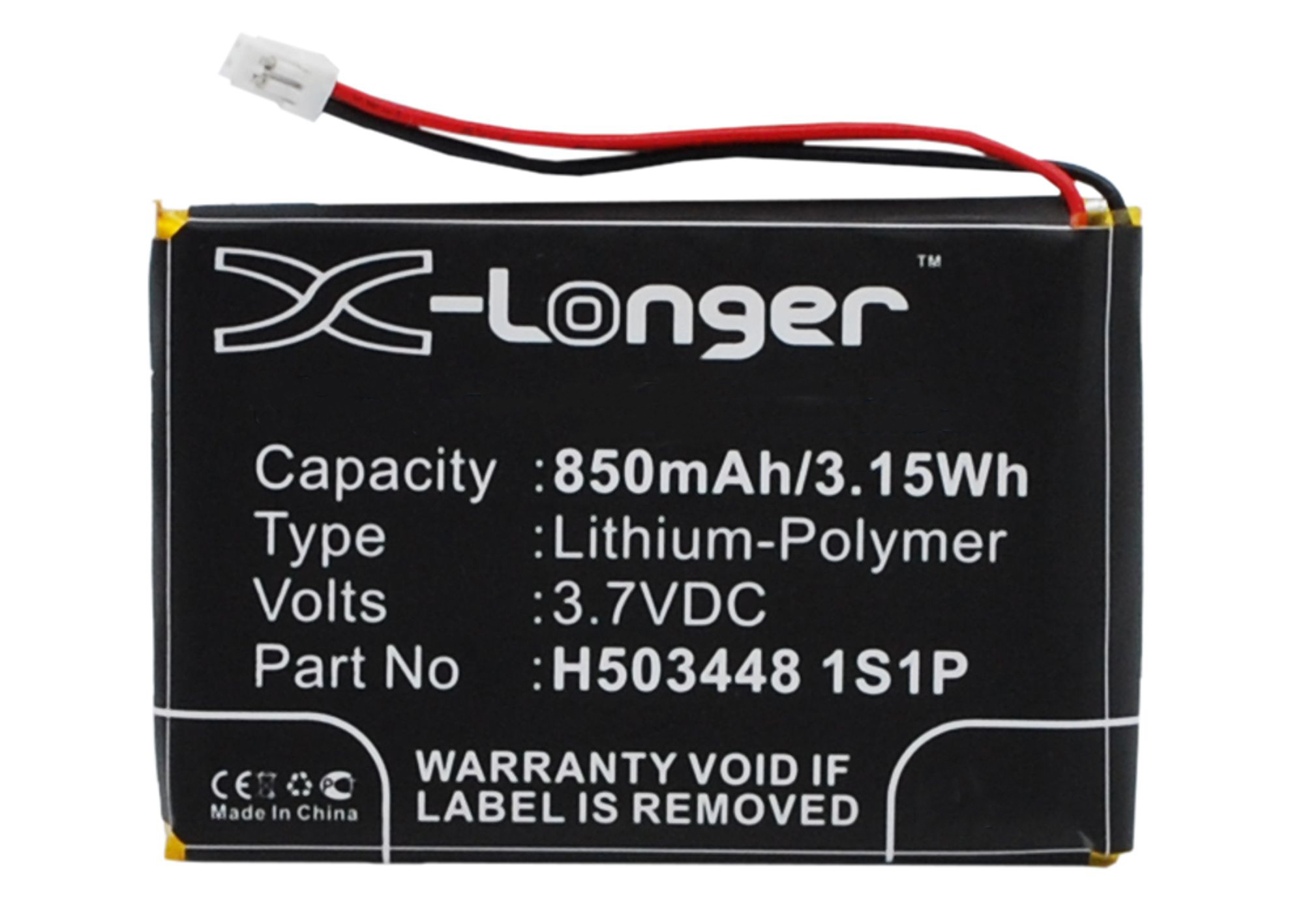 Synergy Digital GPS Battery, Compatible with SkyGolf H503448 1S1P GPS Battery (Li-Pol, 3.7V, 850mAh)