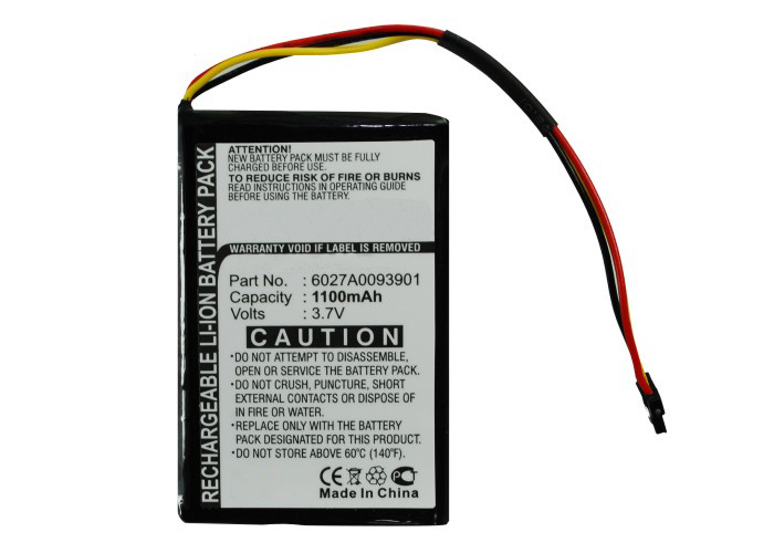 Synergy Digital GPS Battery, Compatible with TomTom 6027A0093901 GPS Battery (Li-ion, 3.7V, 1100mAh)