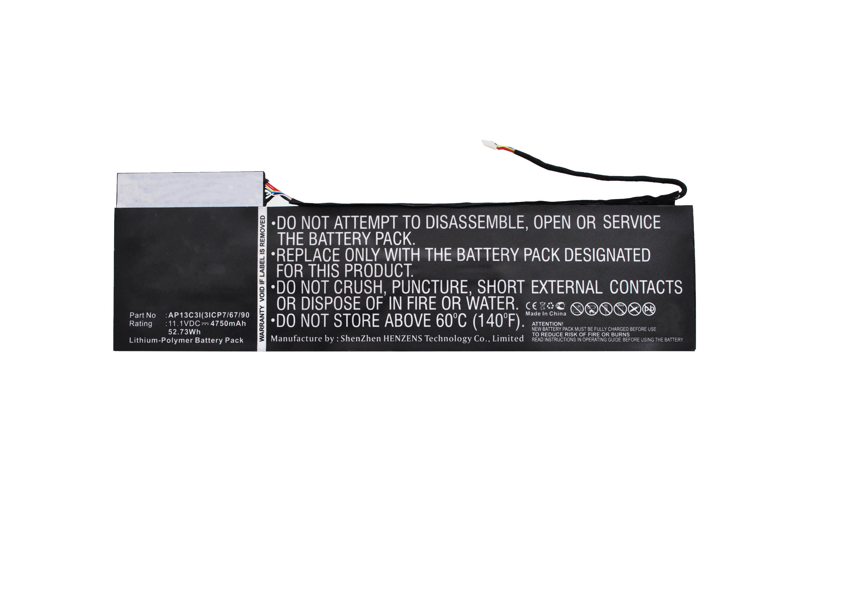 Synergy Digital Battery Compatible With Acer AP13C3I Laptop Battery - (Li-Pol, 11.1V, 4750 mAh)