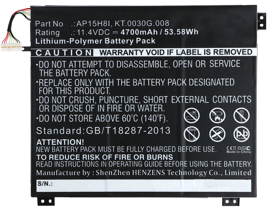 Synergy Digital Battery Compatible With Acer AP15H8I Laptop Battery - (Li-Pol, 11.4V, 4700 mAh)