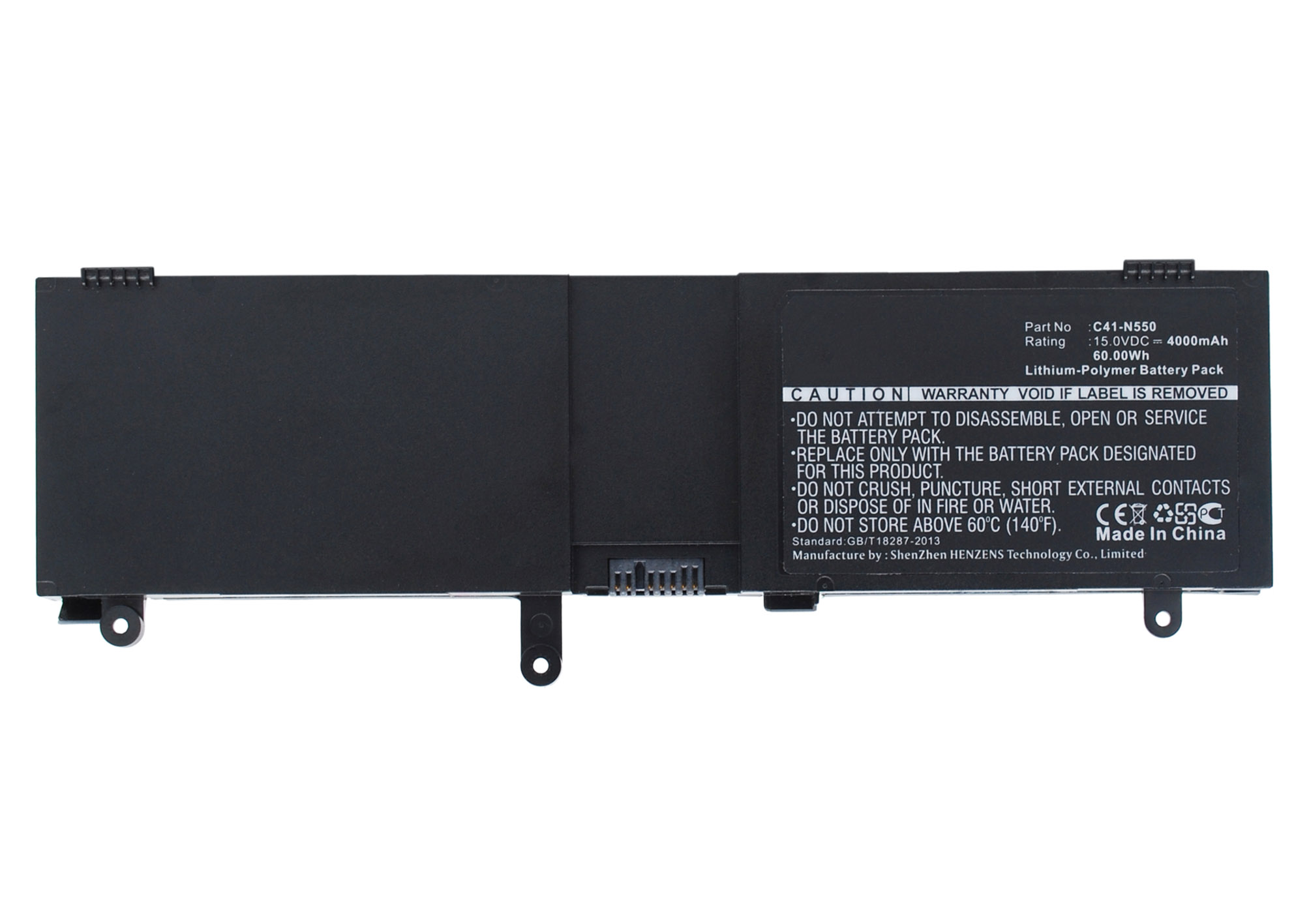 Synergy Digital Battery Compatible With Asus C41-N550 Laptop Battery - (Li-Pol, 15V, 4000 mAh)