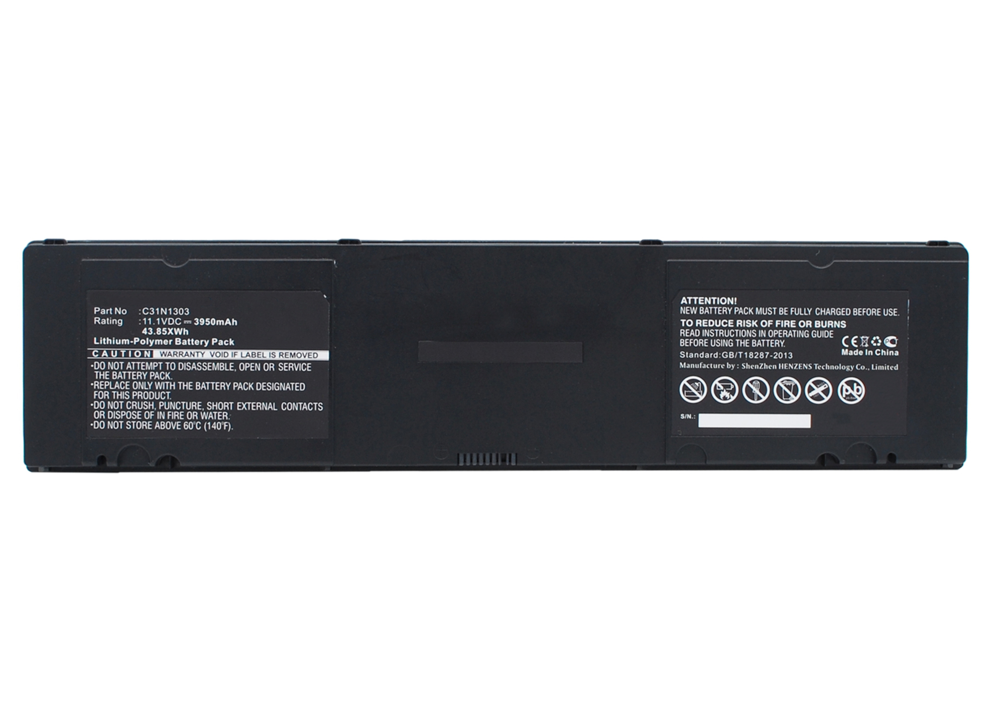 Synergy Digital Battery Compatible With Asus 0B200-00470000 Laptop Battery - (Li-Pol, 11.1V, 3950 mAh)