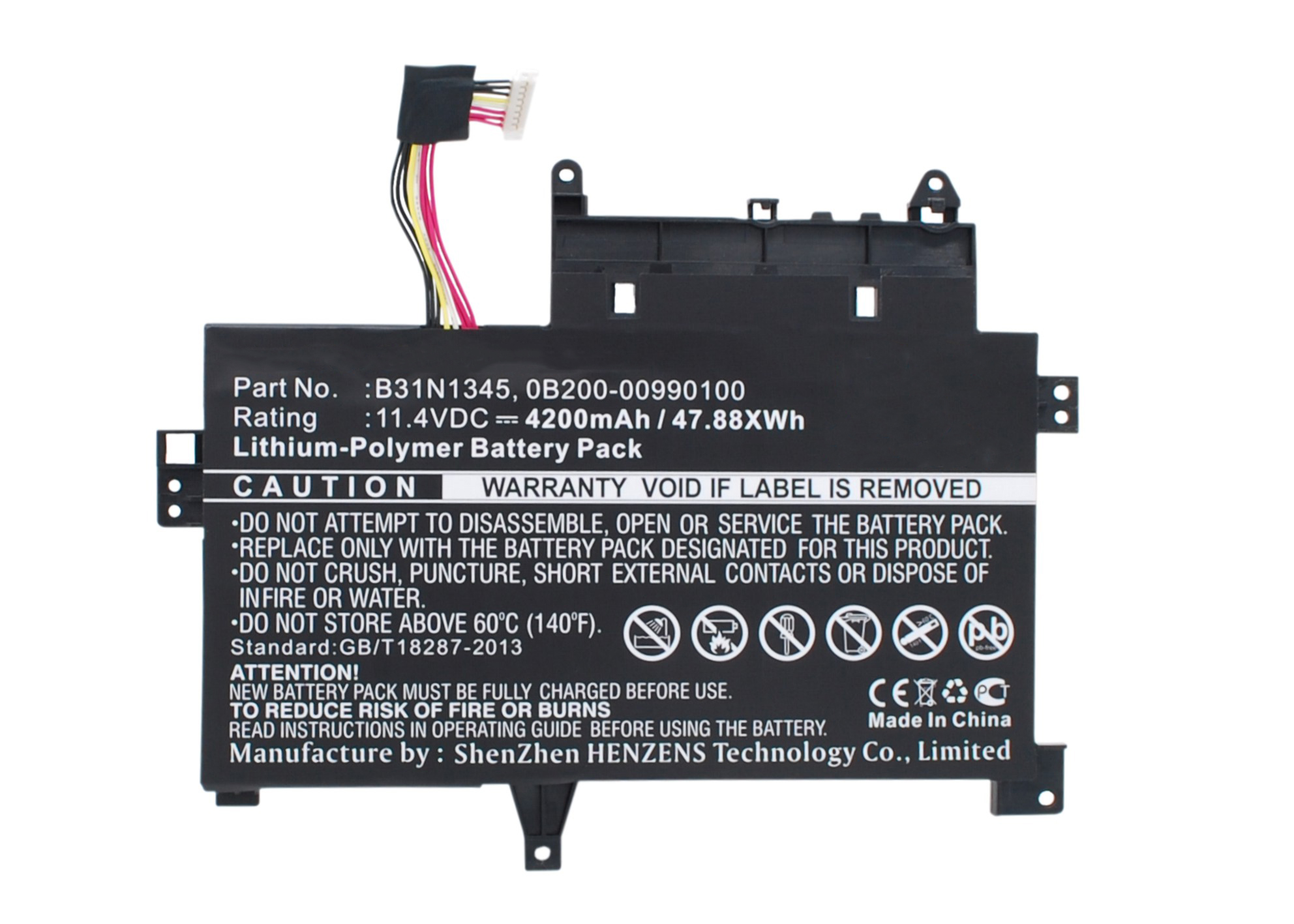 Synergy Digital Battery Compatible With Asus 0B200-00990100 Laptop Battery - (Li-Pol, 11.4V, 4200 mAh)