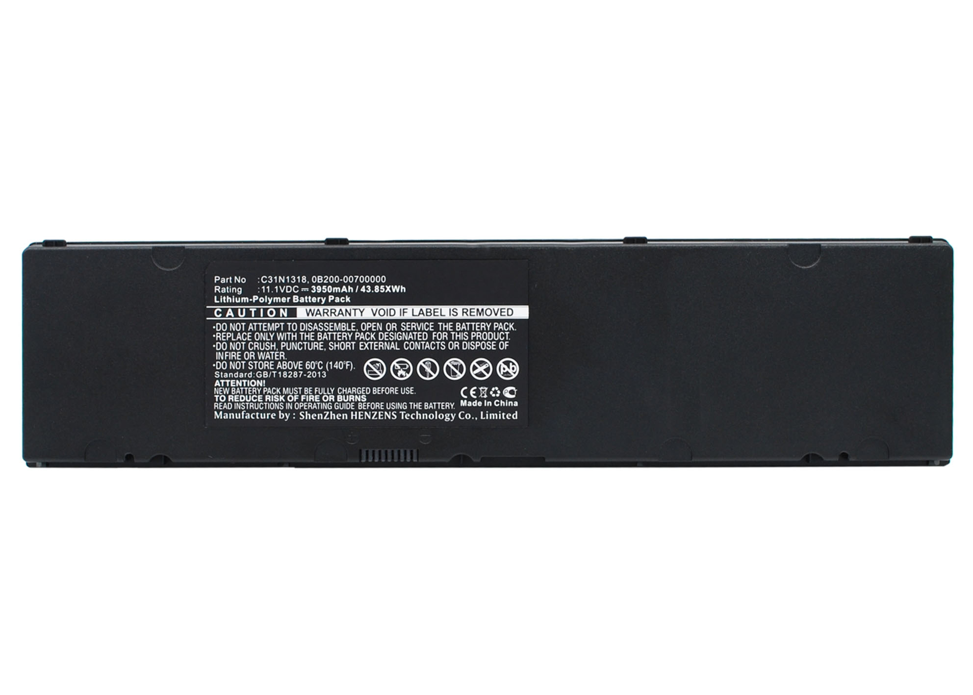 Synergy Digital Battery Compatible With Asus 0B200-00700000 Laptop Battery - (Li-Pol, 11.1V, 3950 mAh)