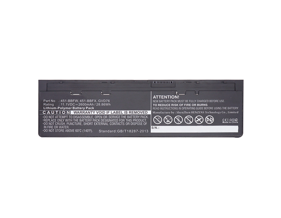 Synergy Digital Battery Compatible With DELL 451-BBFW Laptop Battery - (Li-Pol, 11.1V, 2600 mAh)