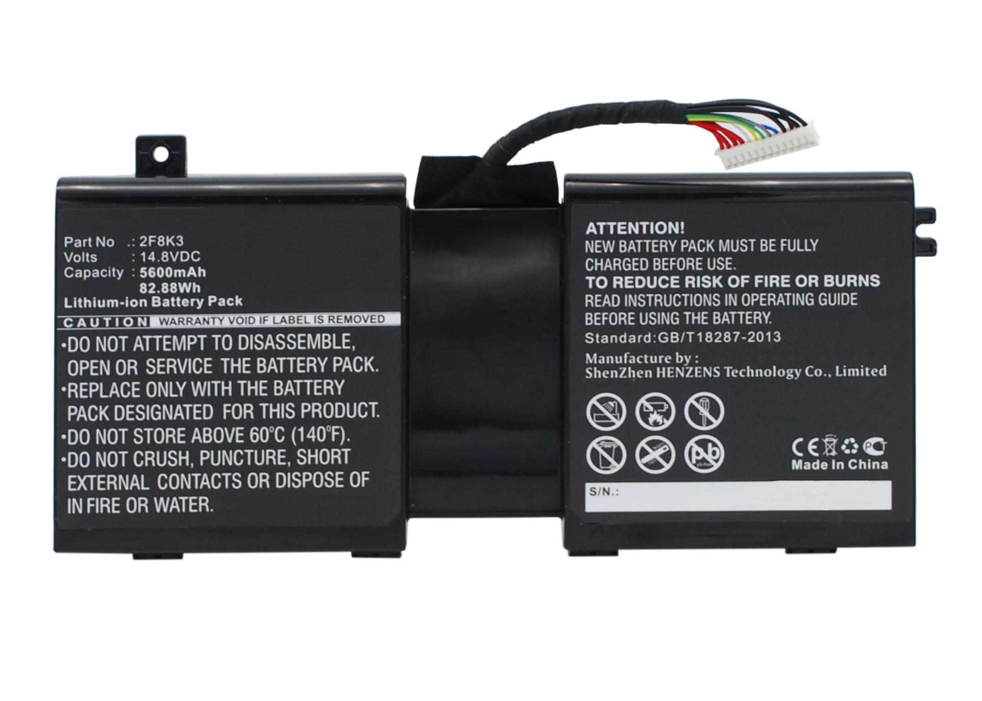 Synergy Digital Battery Compatible With DELL 02F8K3 Laptop Battery - (Li-Ion, 14.8V, 5600 mAh)