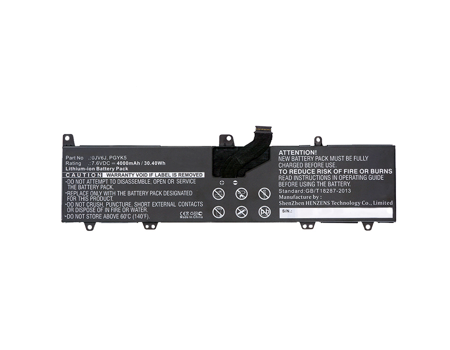 Synergy Digital Battery Compatible With DELL 0JV6J Laptop Battery - (Li-Ion, 7.6V, 4000 mAh)