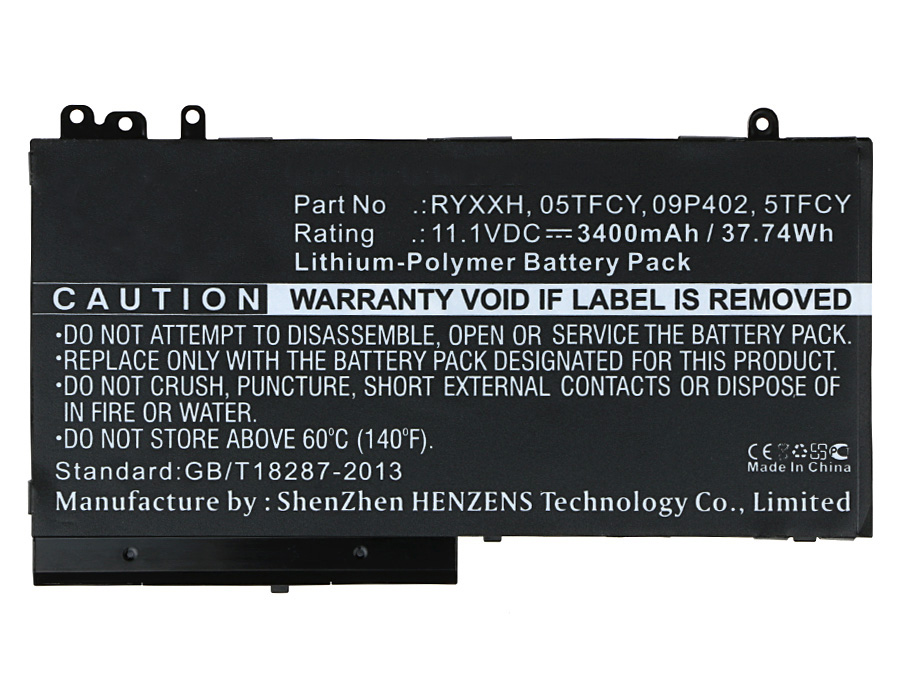 Synergy Digital Battery Compatible With DELL 05TFCY Laptop Battery - (Li-Pol, 11.1V, 3400 mAh)