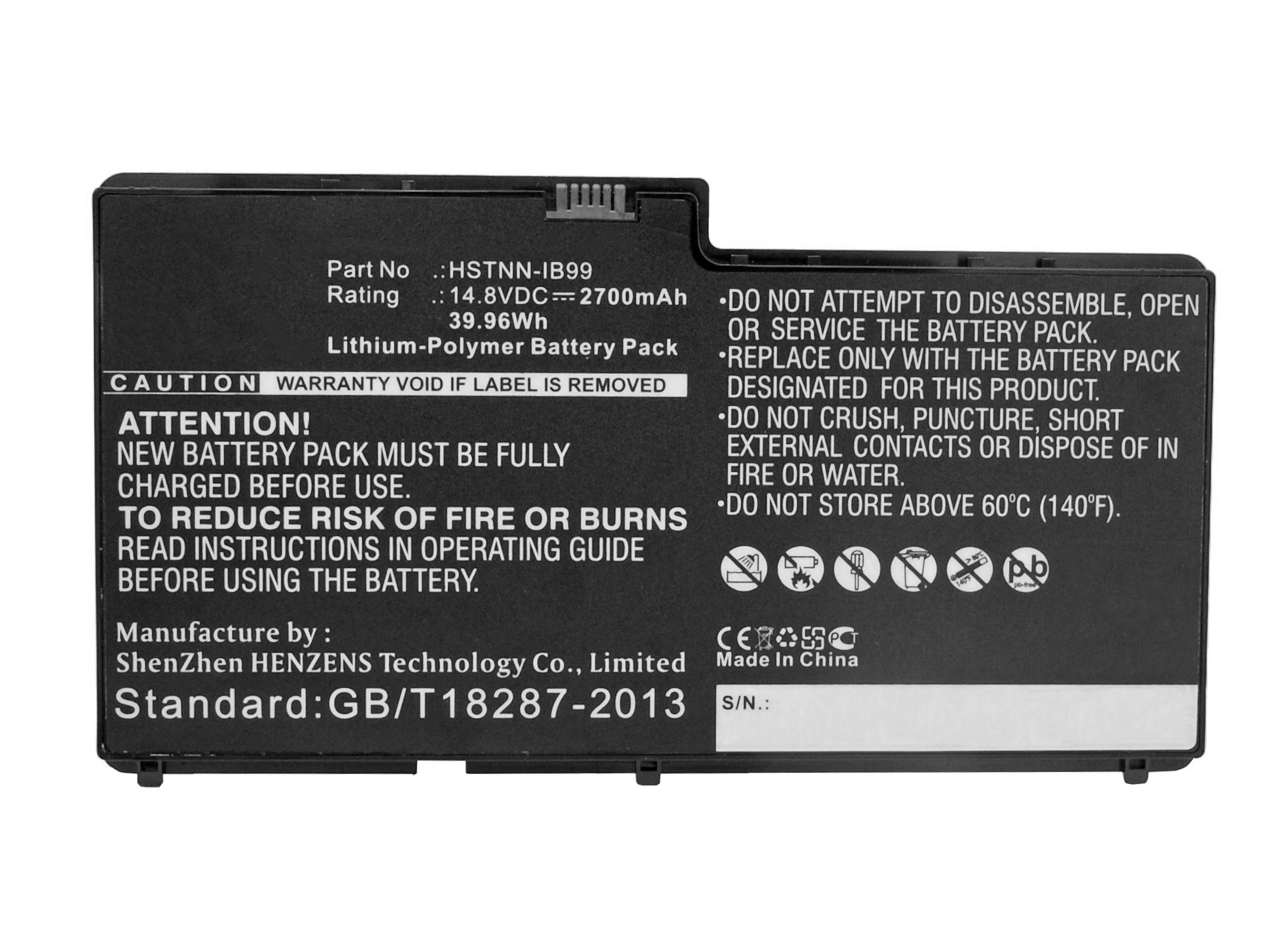 Synergy Digital Battery Compatible With HP 519249-171 Laptop Battery - (Li-Pol, 14.8V, 2700 mAh)