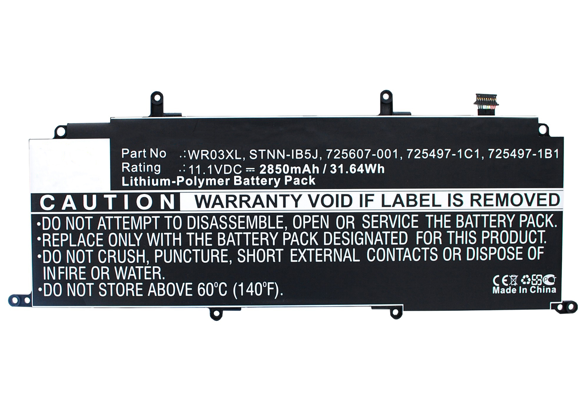 Synergy Digital Battery Compatible With HP 725497-1B1 Laptop Battery - (Li-Pol, 11.1V, 2850 mAh)