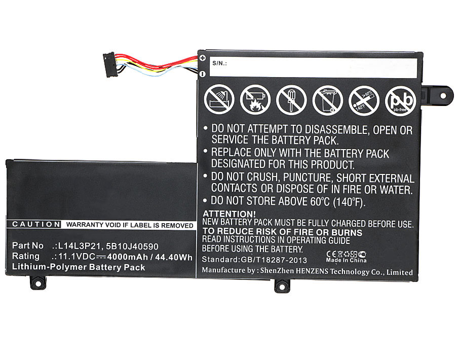 Synergy Digital Battery Compatible With Lenovo 5B10J40590 Laptop Battery - (Li-Pol, 11.1V, 4000 mAh)