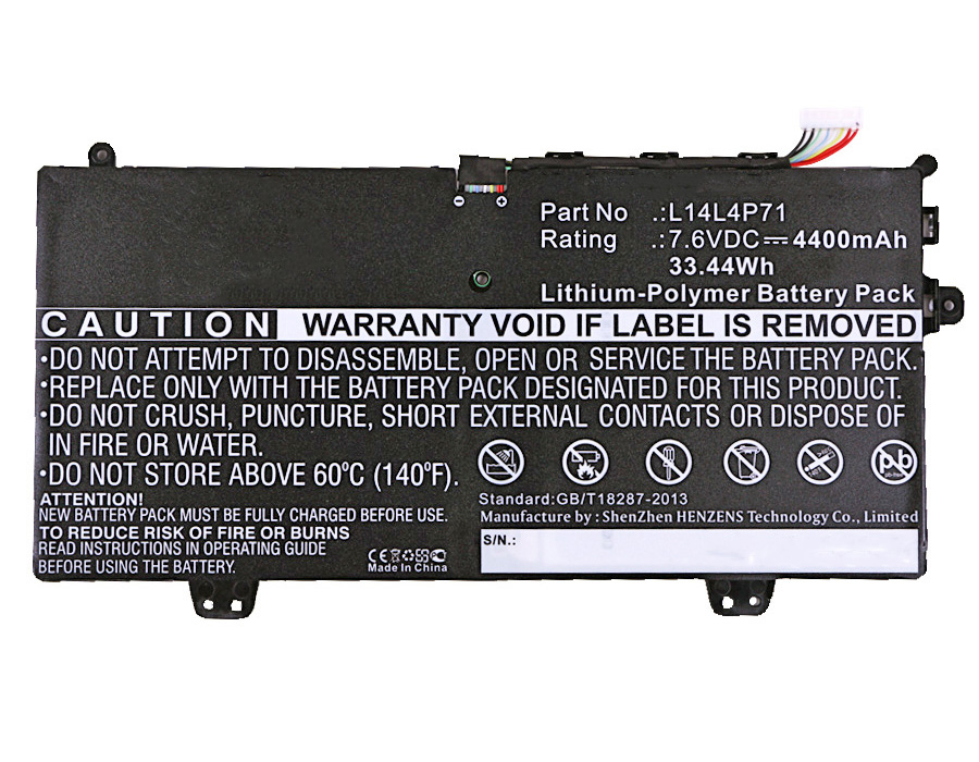 Synergy Digital Battery Compatible With Lenovo 5B10G52141 Laptop Battery - (Li-Pol, 7.6V, 4400 mAh)