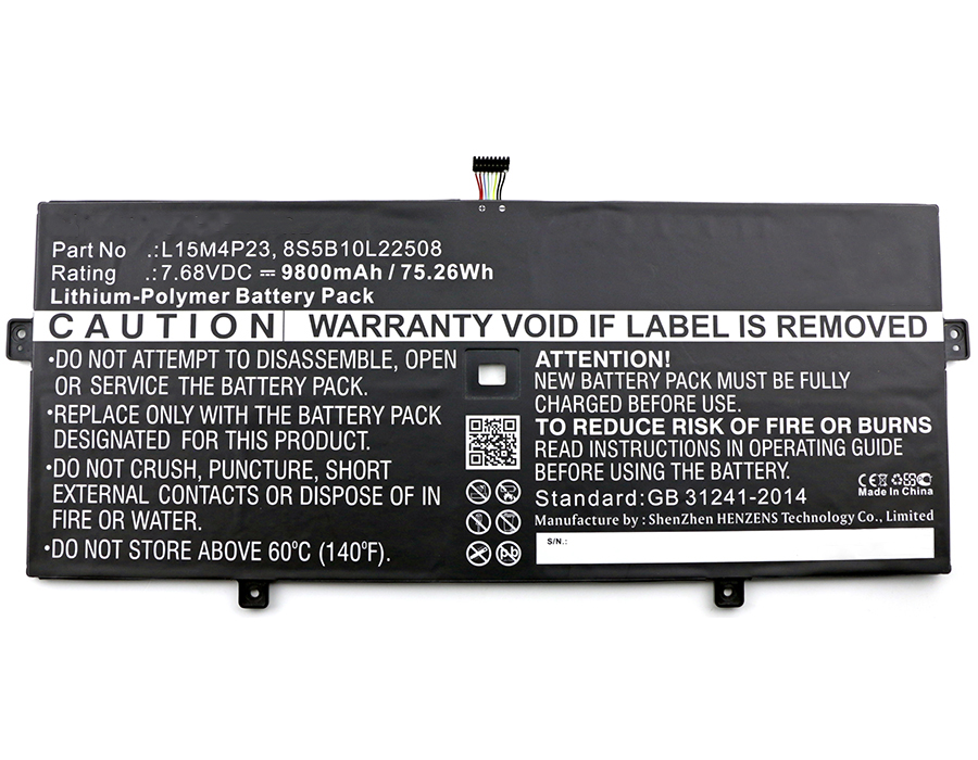 Synergy Digital Battery Compatible With Lenovo 8S5B10L22508 Laptop Battery - (Li-Pol, 7.68V, 9800 mAh)