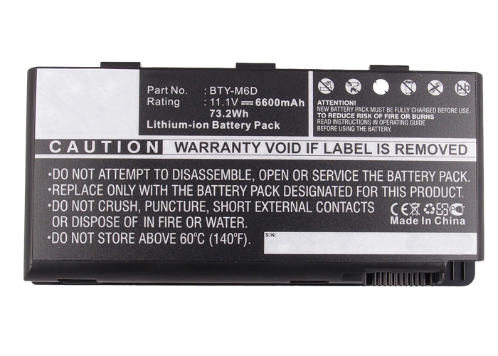Synergy Digital Battery Compatible With Medion BTY-M6D Laptop Battery - (Li-Ion, 11.1V, 6600 mAh)