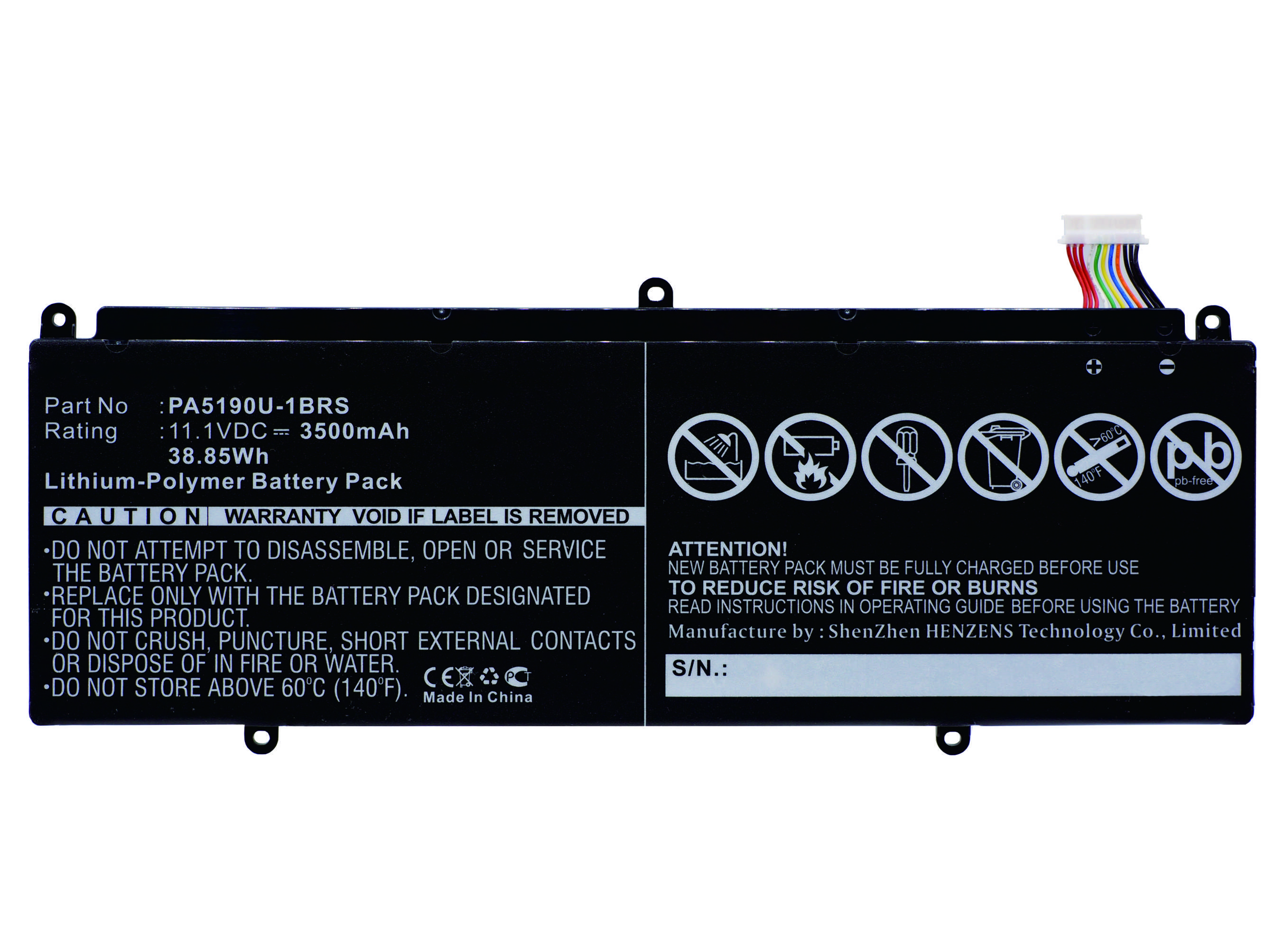 Synergy Digital Battery Compatible With Toshiba PA5190U-1BRS Laptop Battery - (Li-Pol, 11.1V, 3500 mAh)